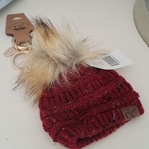 C.C. Exclusive Hat Keychain New with tag